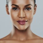 Close up on woman with bare shoulders